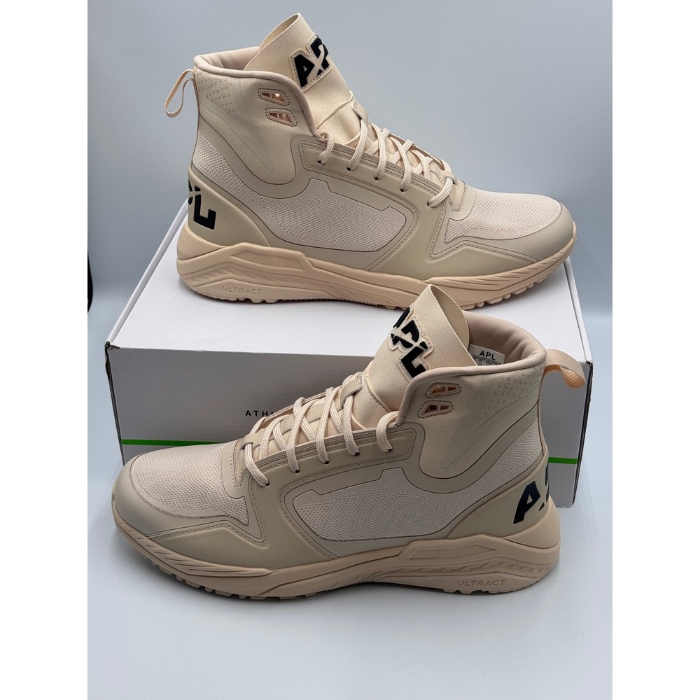 Athletic Propulsion Labs (APL) Techloom Defender High Top Sneakers Cream/Black